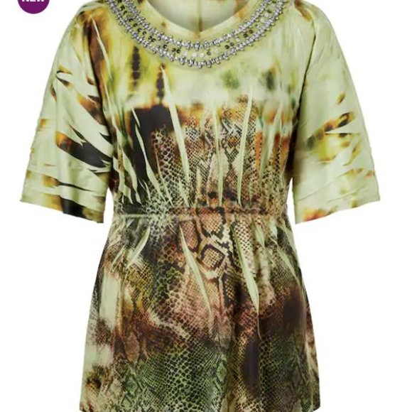 SOLD OUT!!  Seventh Avenue Safari Beaded Top - Picture 7 of 7